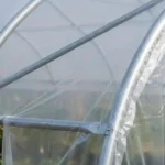 Greenhouse plastic film covering