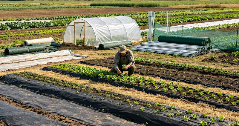 agricultural planting materials, greenhouse film, mulch film, shade net, insect net, weed mat, fiberglass rods